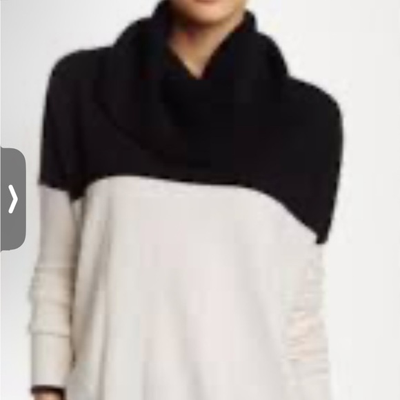 Alice + Olivia Sweaters - Alice + Olivia Black and Cream Cowl Neck Sweater